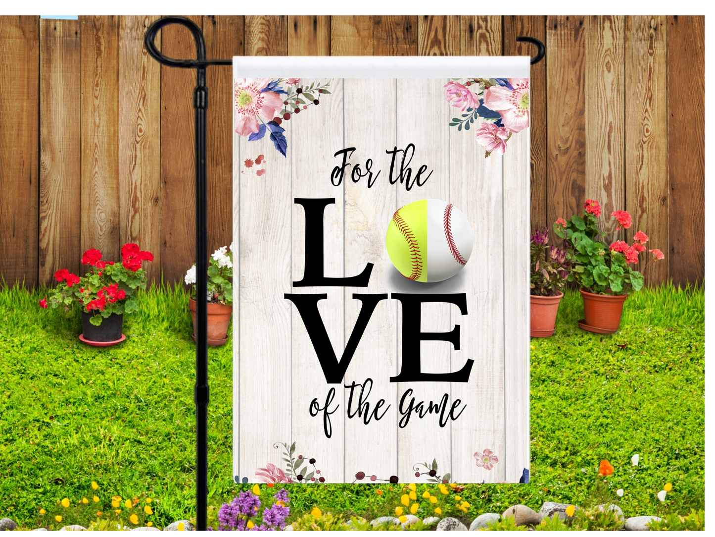 For the Love of the Game Garden Flag