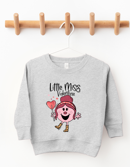 Little Miss Valentine Adult & Youth Crew Sweatshirt