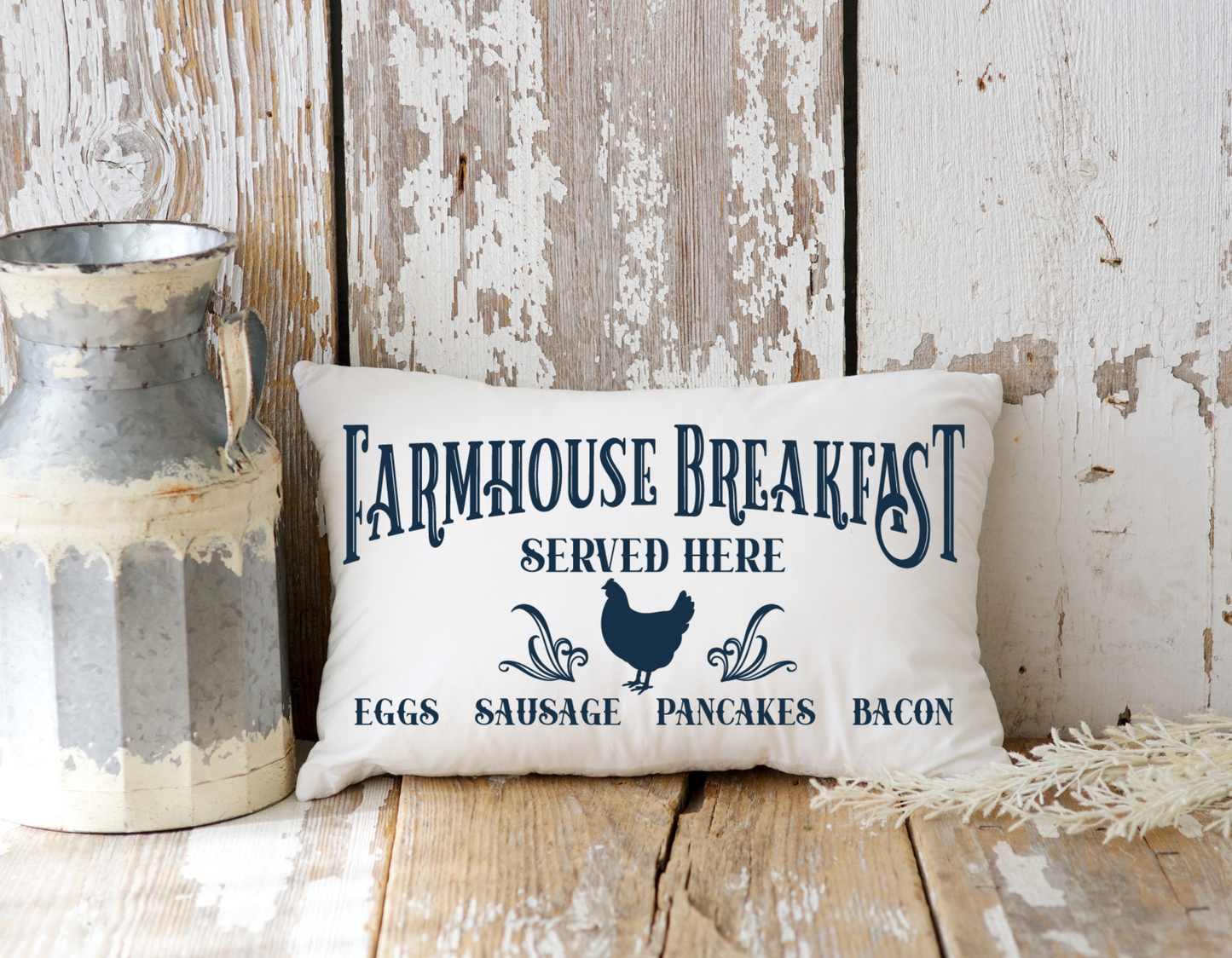 Farmhouse Breakfast Lumbar Pillow