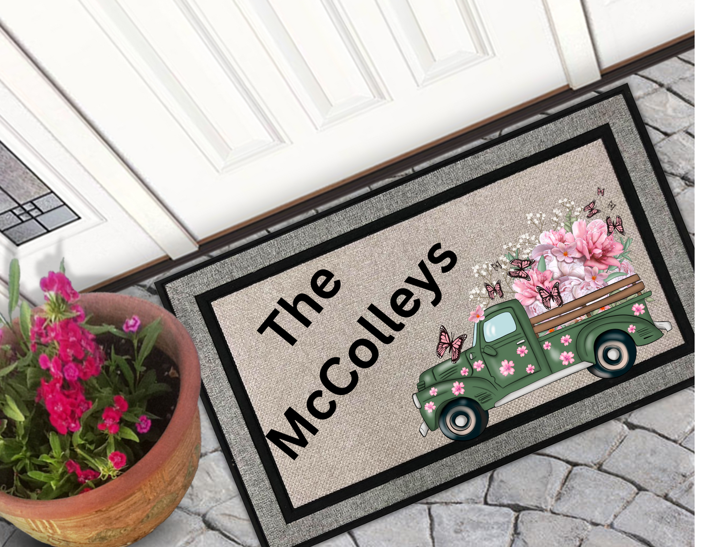 Floral Truck Doormat