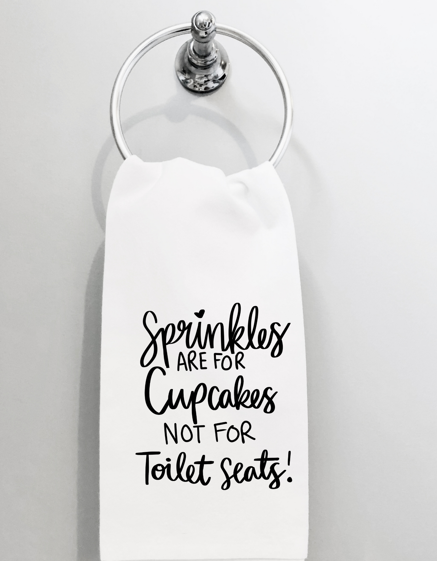 Sprinkles Are for Cupcakes Bathroom Towel