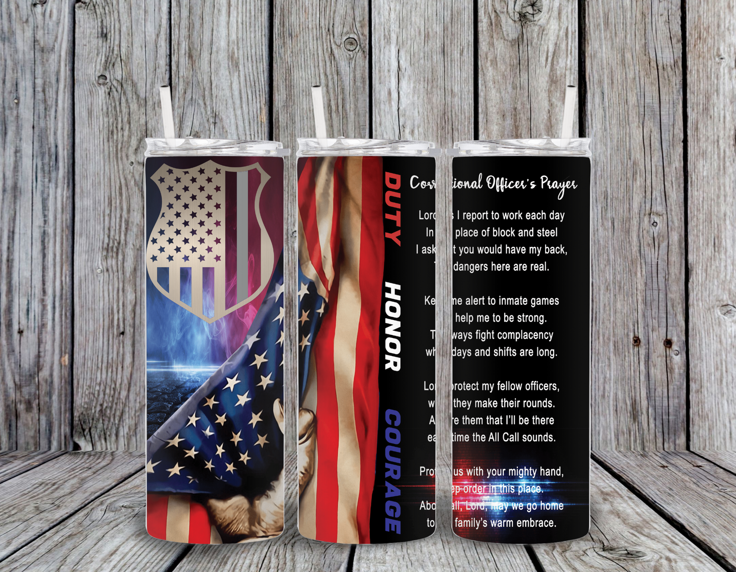 Correctional Officer's Prayer 20 oz Skinny Tumbler