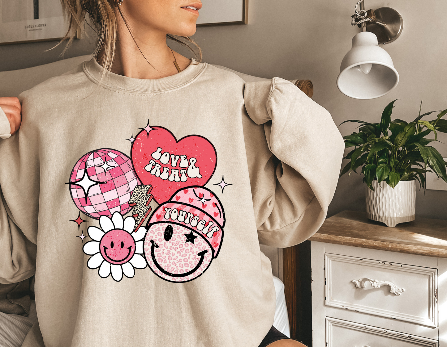 Love & Treat Yourself Crew Sweatshirt