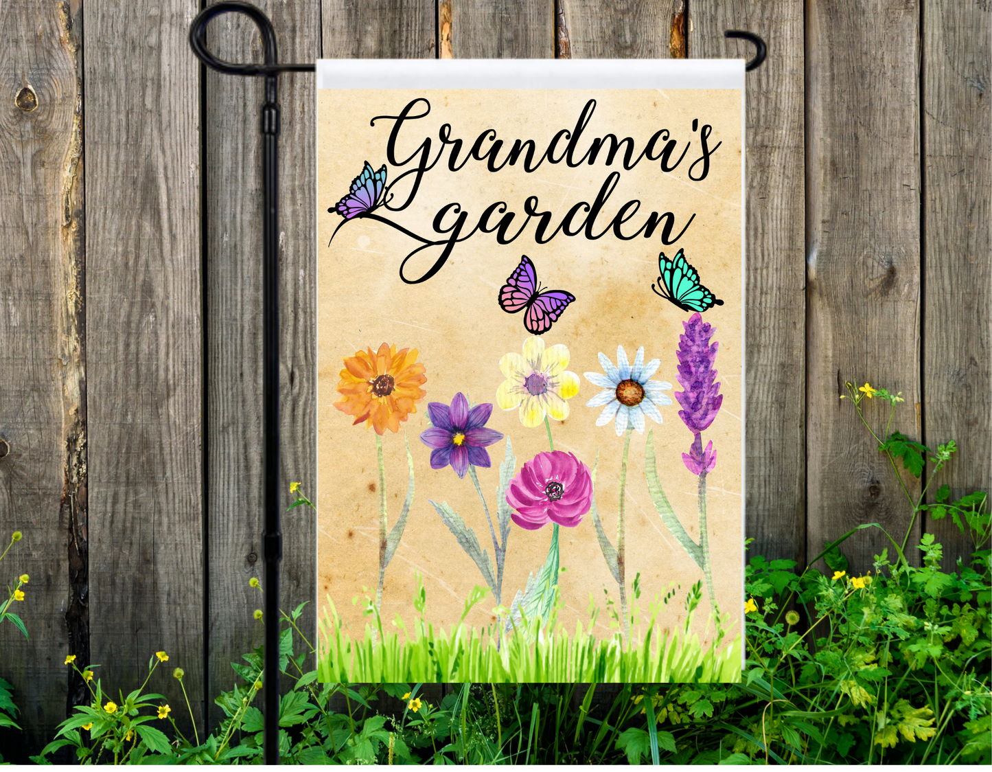 Grandma's Garden of Flowers Garden Flag