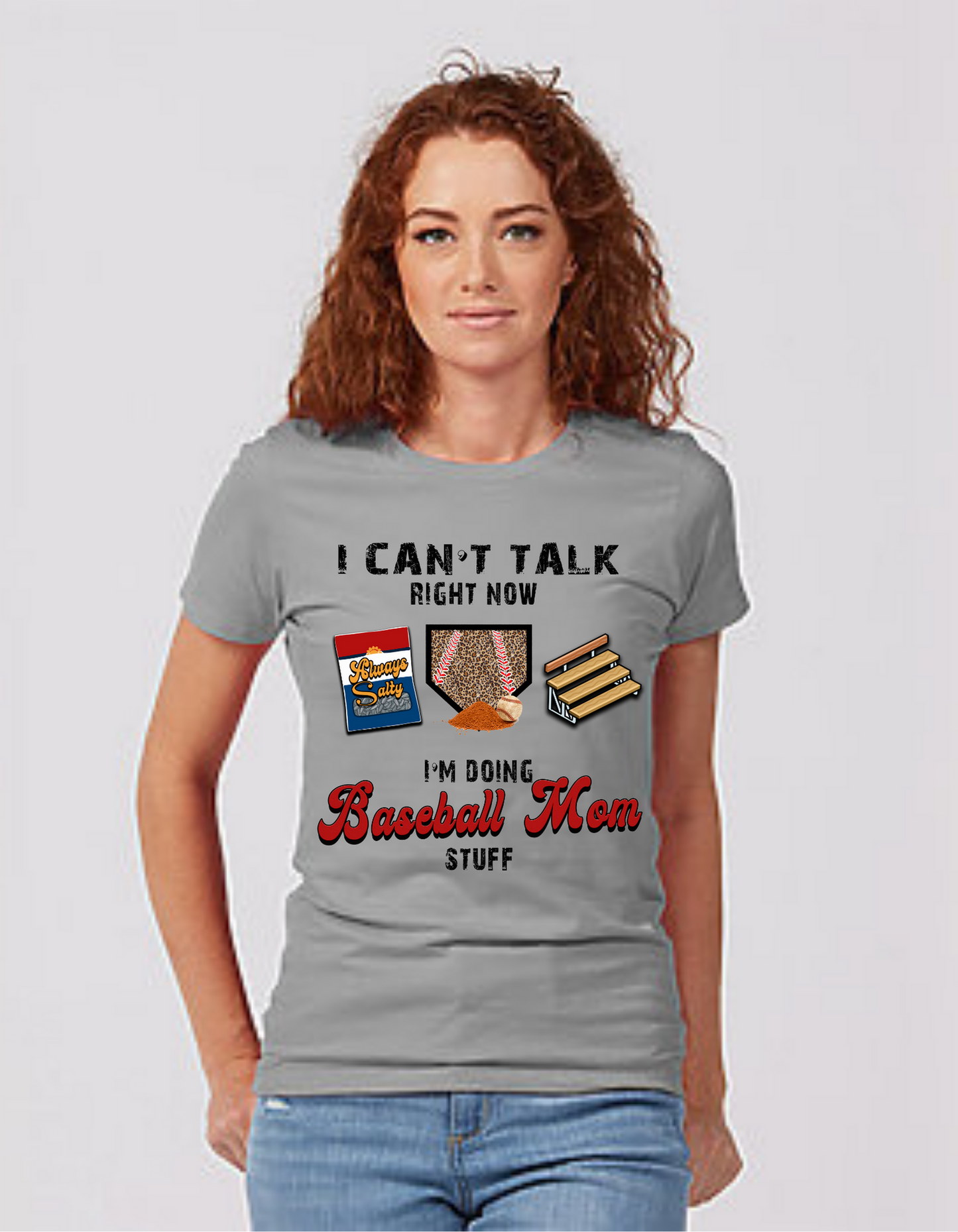 Cant Talk Baseball Mom Shit Tee