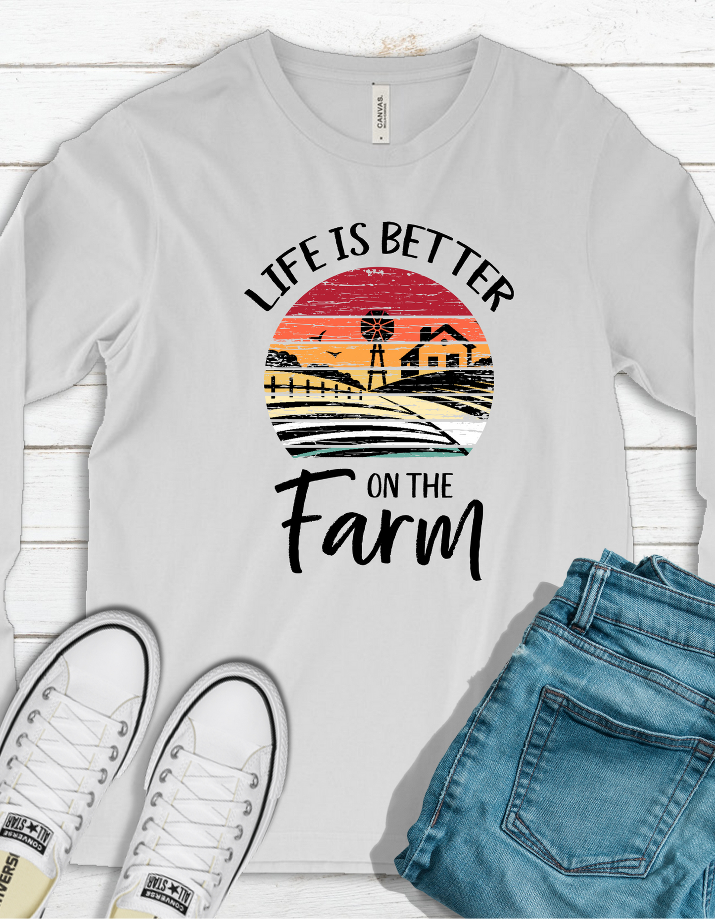 Life is Better on the Farm Long Sleeve TShirt