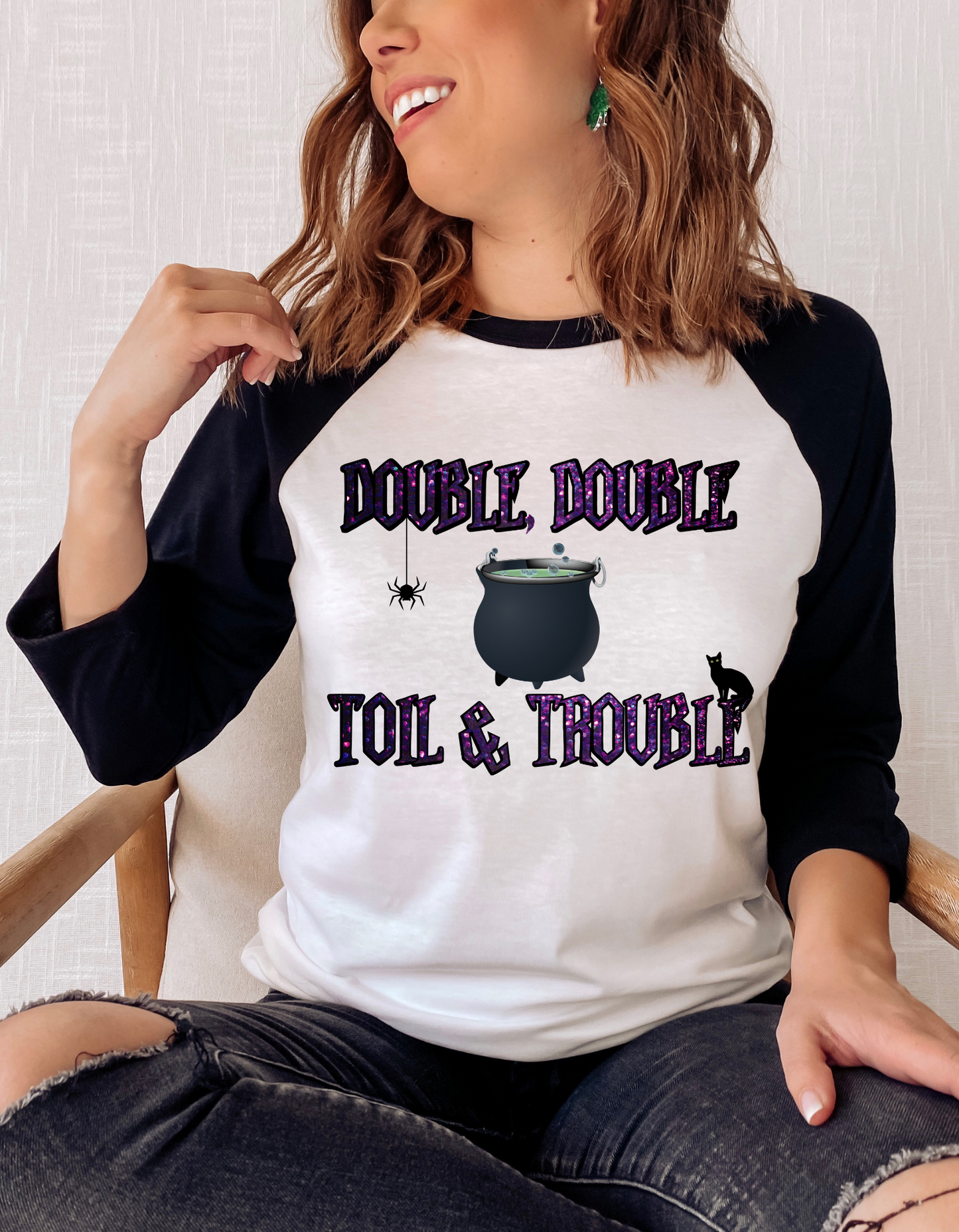 Double Double Toil & Trouble Baseball TShirt