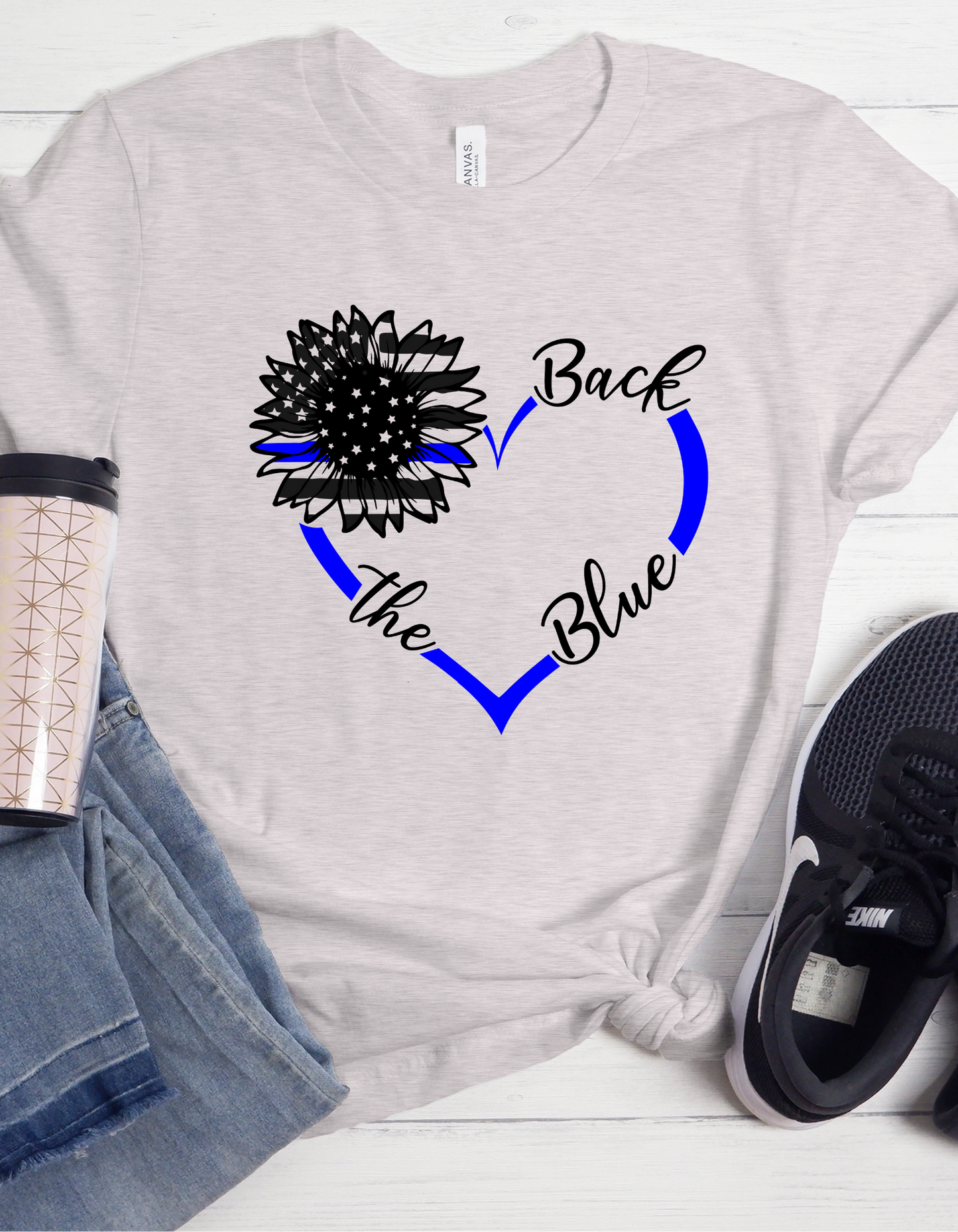 Back the Blue Heart TShirt