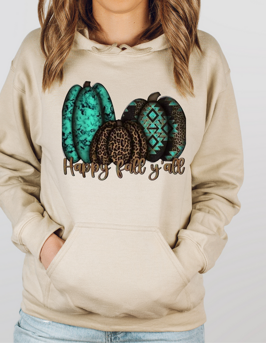 Western Pumpkin Fall Yall Crew Sweatshirt