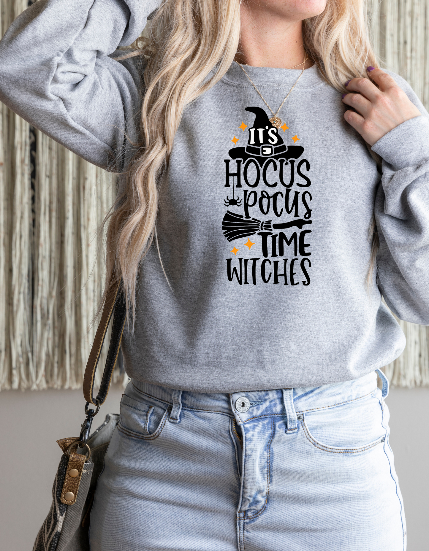 It's Hocus Pocus Time Witches Crew Sweatshirt