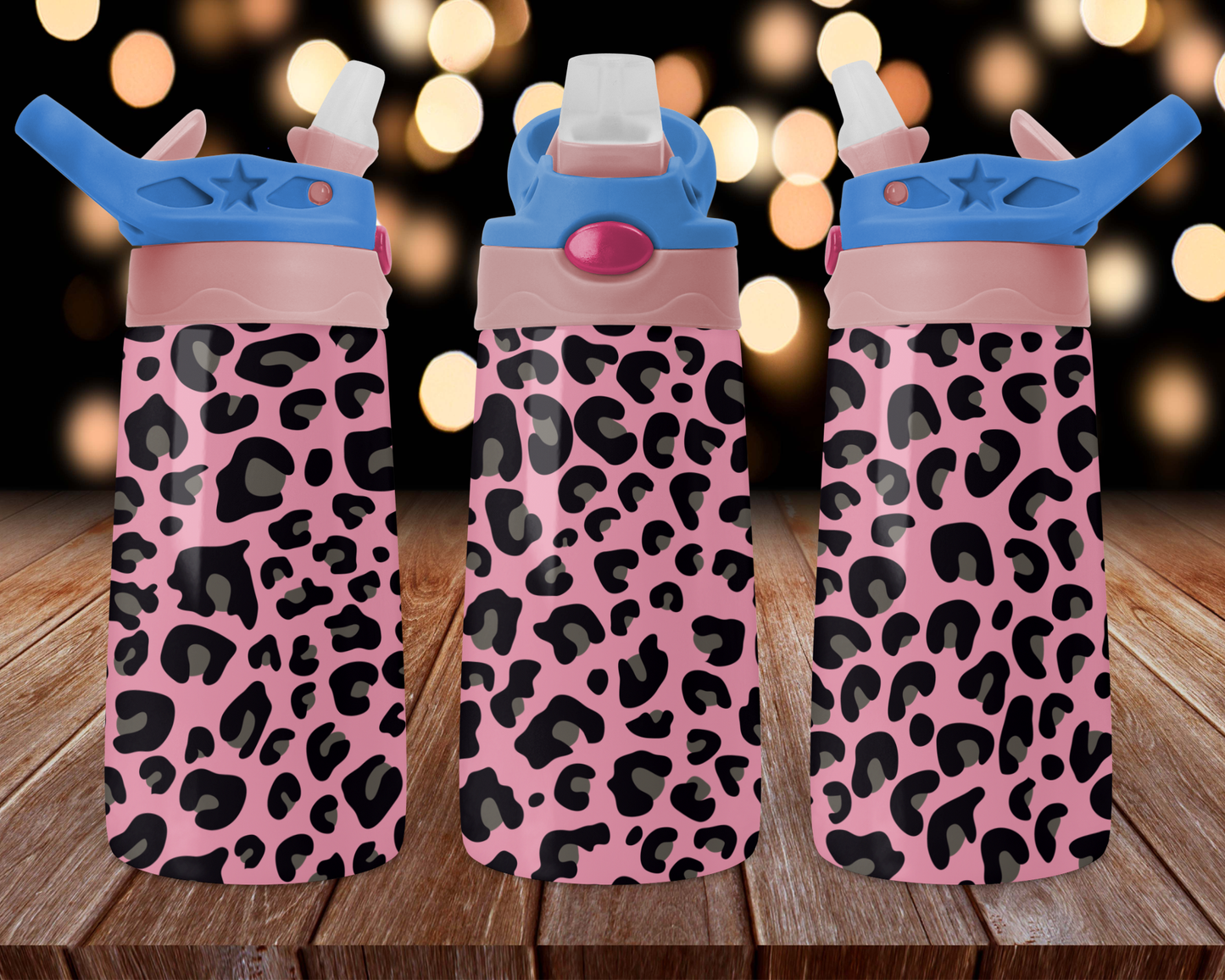 Pink Cheetah Youth Water Bottle