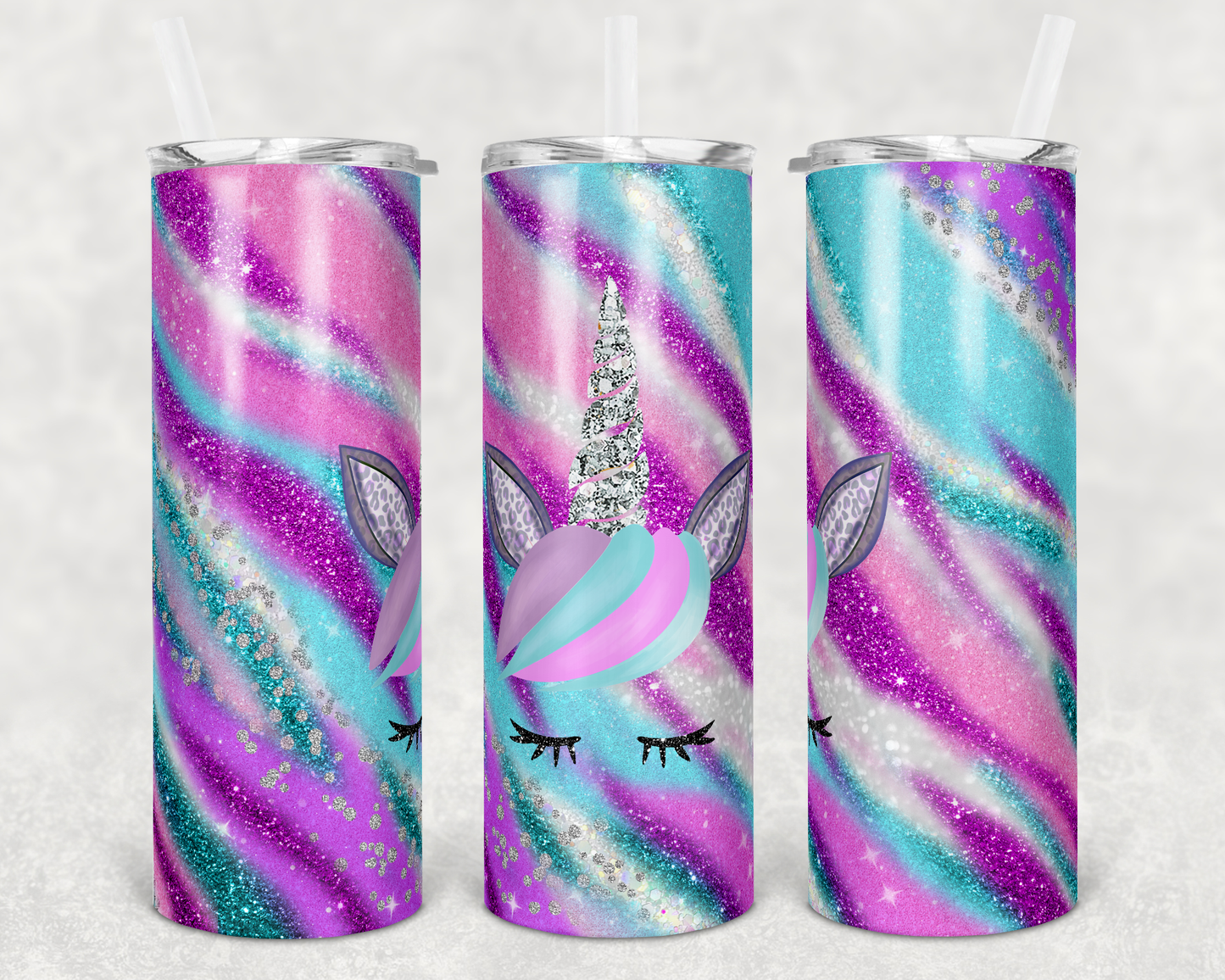 Unicorn Swirl 20 oz Skinny Tumbler