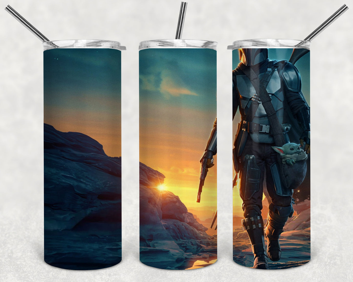 Sunset After War 20 oz Skinny Tumbler